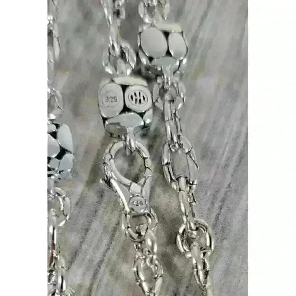 John Hardy Sterling Silver Heritage Kali Station Necklace 45" - Picture 15 of 15